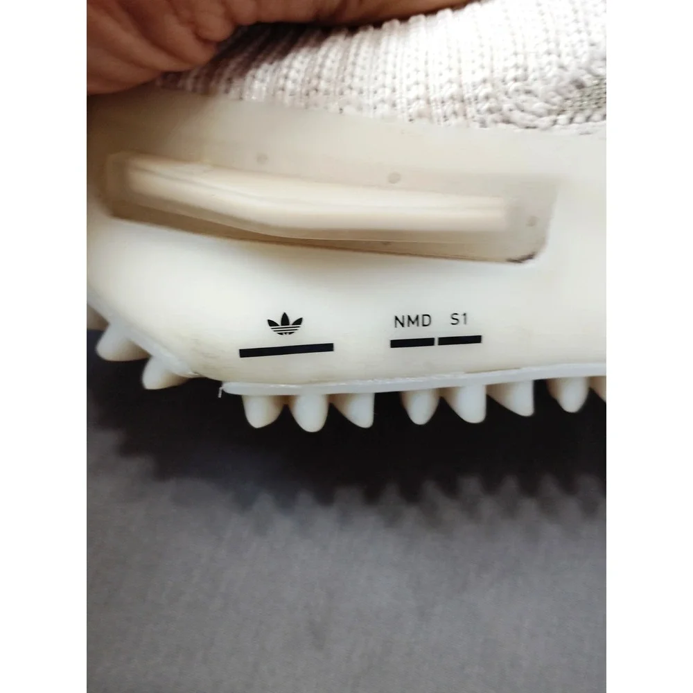 Adidas NMD S1 Primeknit White Dash Grey Solar Orange‎ Men'9 Lifestyle Sneakers